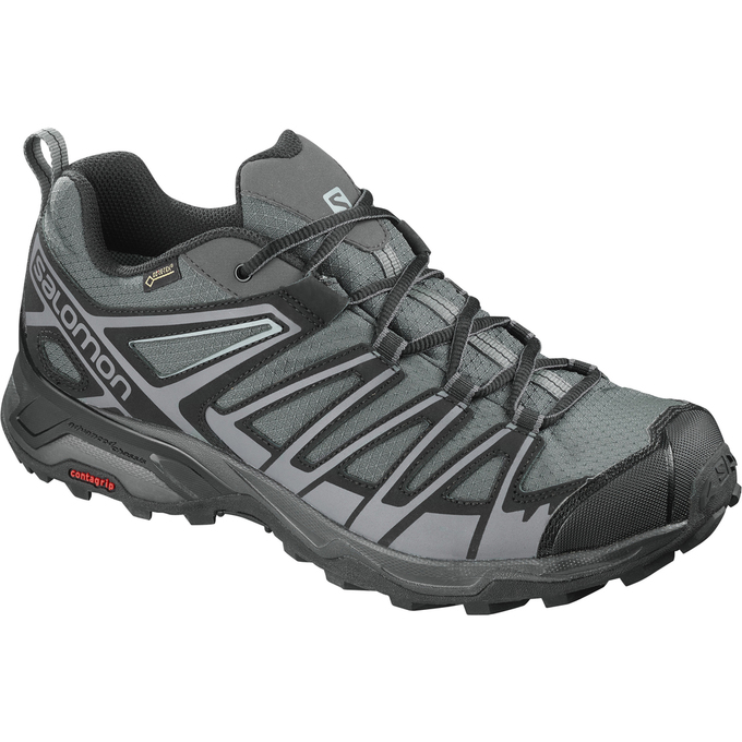 Zapatillas Trekking Salomon Hombre Plateadas / Negras - Salomon Argentina X ULTRA 3 PRIME GTX® ,1072